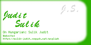 judit sulik business card